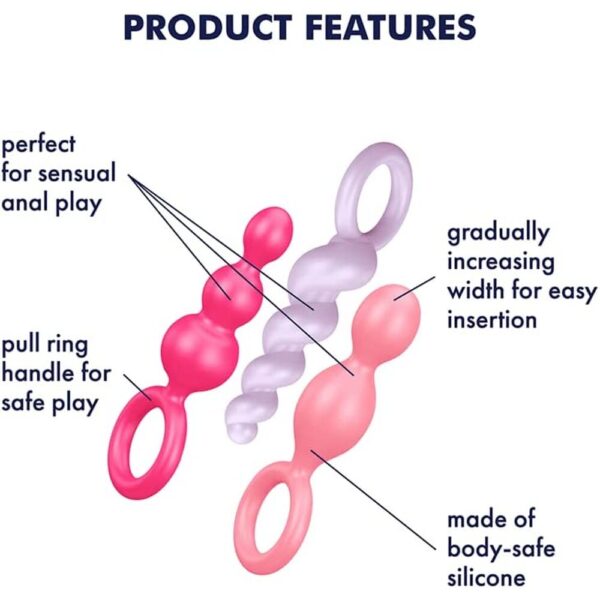 Satisfyer Booty Call Set Of 3 Multicolour Anal Plugs-