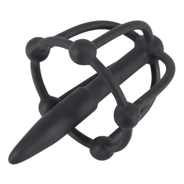 Silicone Penis Plug WIth Glans Cage-