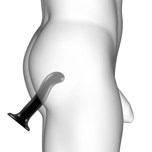 Strap On Me Prostate and G Spot Curved Dildo Large Black-