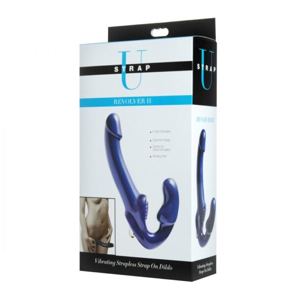 XR Revolver II Vibrating Strapless Strap On Dildo-