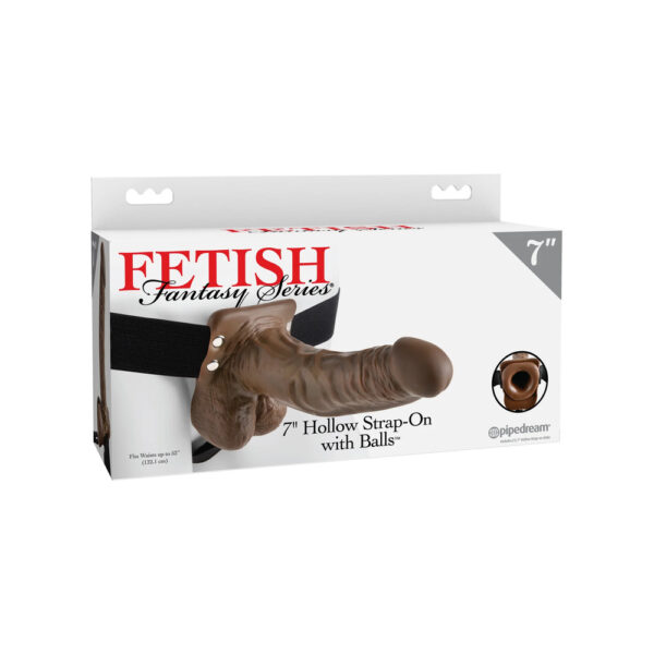 Fetish Fantasy Series 7 Inch Hollow Strap On Brown-
