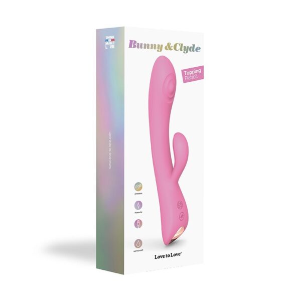 Love To Love Bunny And Clyde Tapping Rabbit Vibrator Pink-