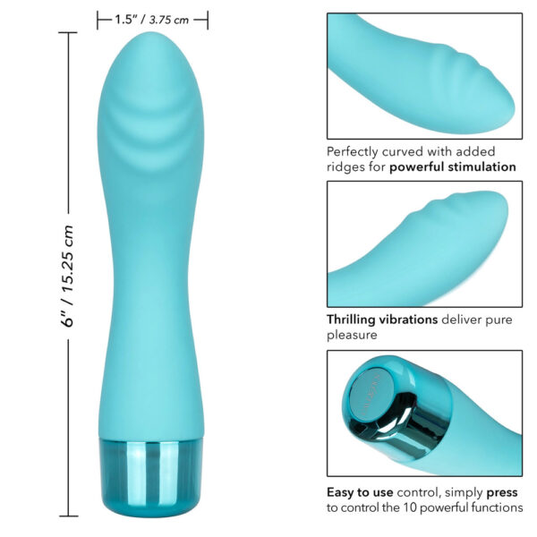 Eden Ripple Silicone G-Spot Vibrator Waterproof 6 inch-