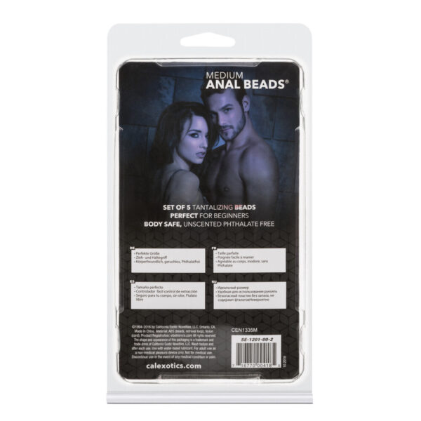 Medium Pleasure Anal Beads Assorted Colours-