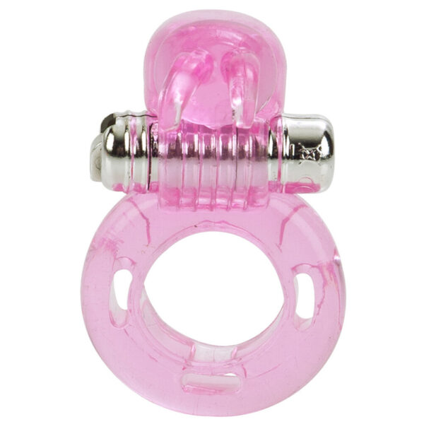 Basic Essentials Bunny Enhancer Cock Ring With Stimulator-