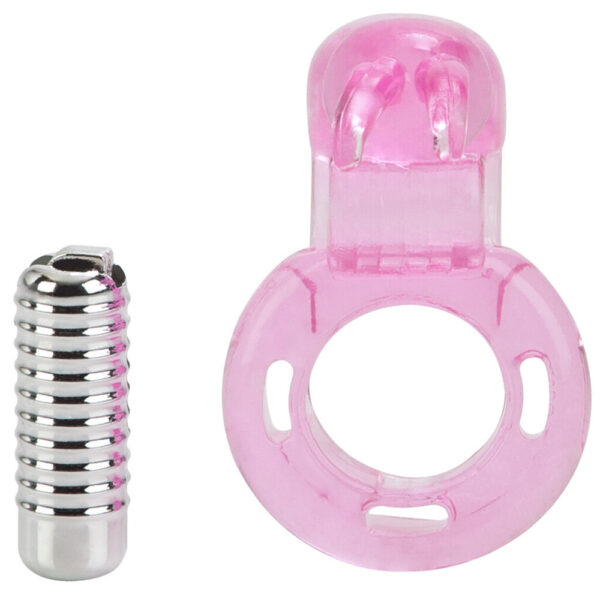 Basic Essentials Bunny Enhancer Cock Ring With Stimulator-