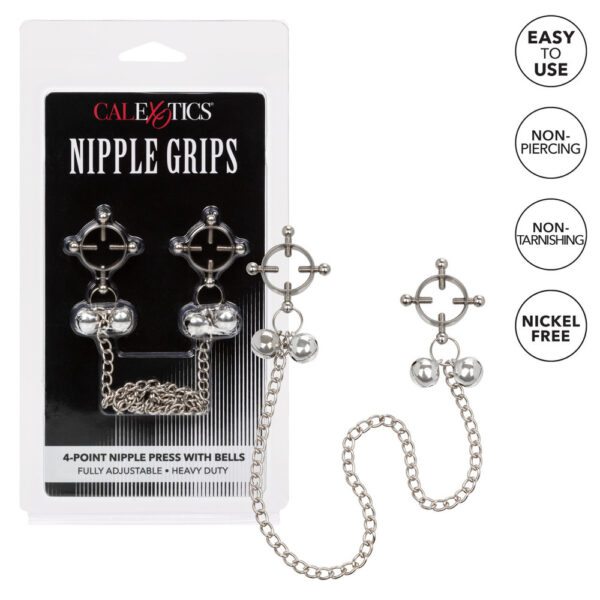 Nipple Grips 4 Point Nipple Press With Bells-