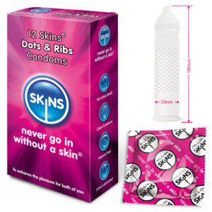 Skins Condoms Dots And Ribs 12 Pack-SKDR12x.jpg