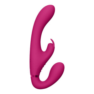 Vive Suki Triple Action Strapless Strap On Vibrator Pink-VIVE036PNKx1.jpg