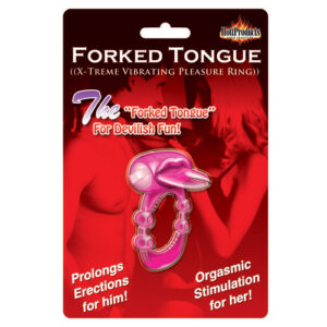 Forked Tongue Vibrating Silicone Cock Ring-WT2292x.jpg